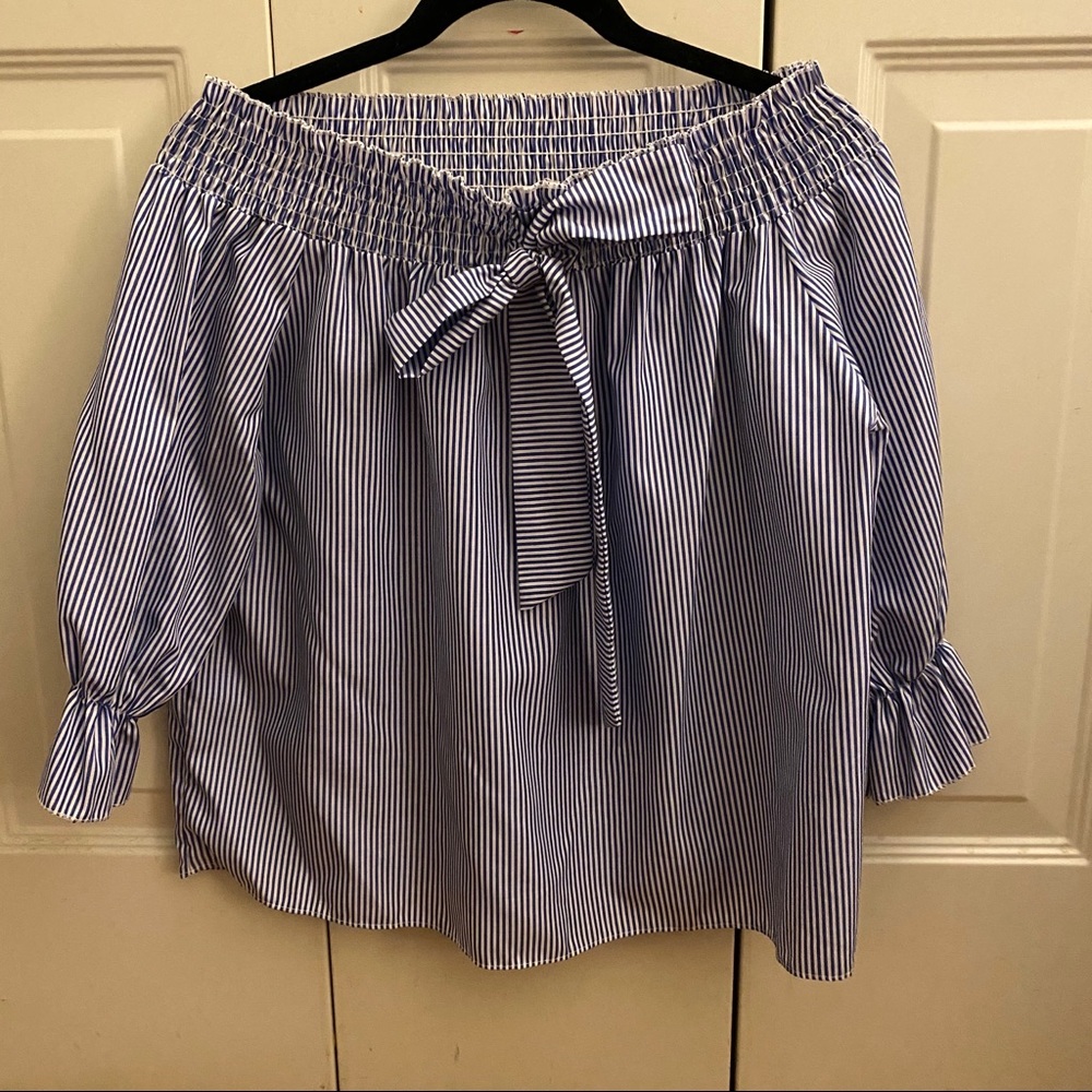 Cute bow off shoulder top